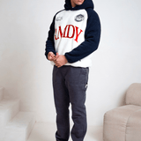 Cream & Navy 2 Tone Remedy Sherpa Hoodie