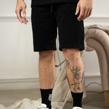 Black Carpenter Denim Shorts