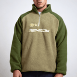 Khaki 2 Tone Sherpa 1/4 Zip