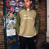 Khaki 2 Tone Sherpa 1/4 Zip