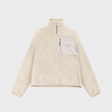 Sand 1/4 Zip Sherpa Jacket