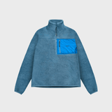 Petrol Blue 1/4 Zip Sherpa Jacket