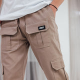 <transcy>Schwarze, taillierte V3 Cargohose</transcy>